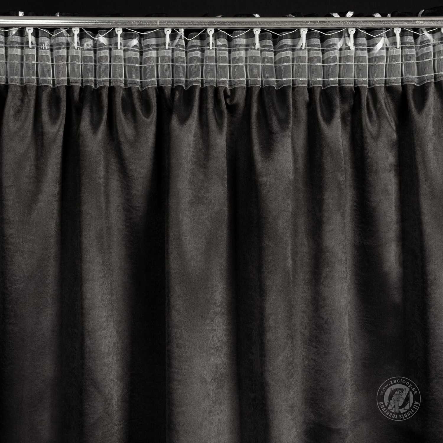 Záves MILI na páske 140x270 cm čierny/strieborný