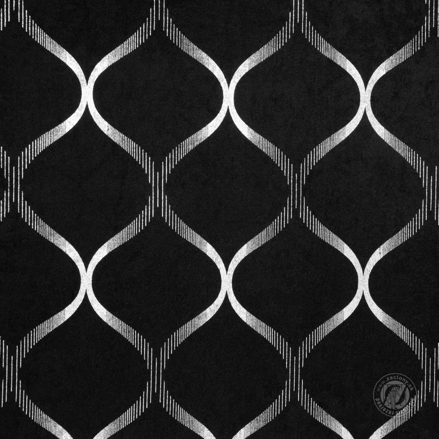 Záves MILI na páske 140x270 cm čierny/strieborný