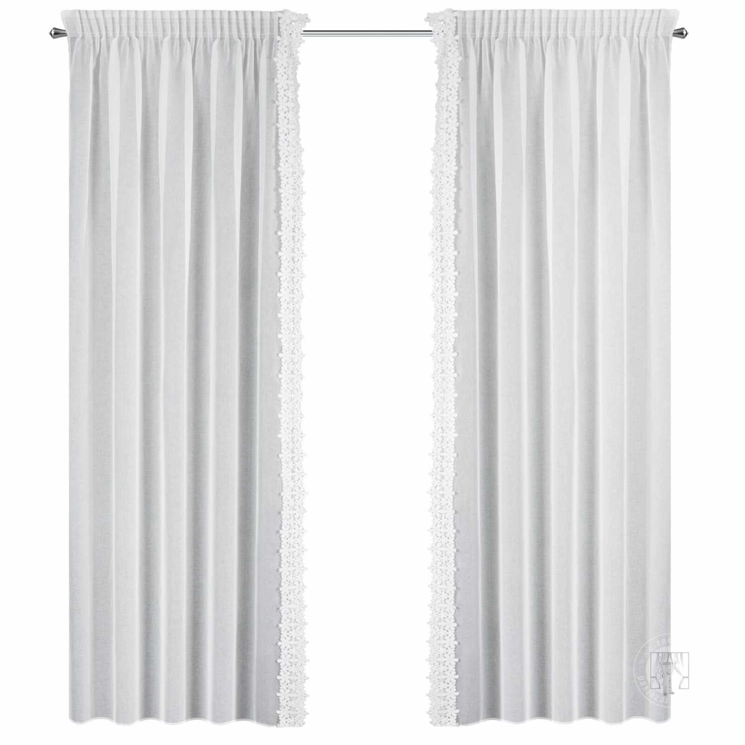 Záclona KAJA na páske 140x270 cm biela, set