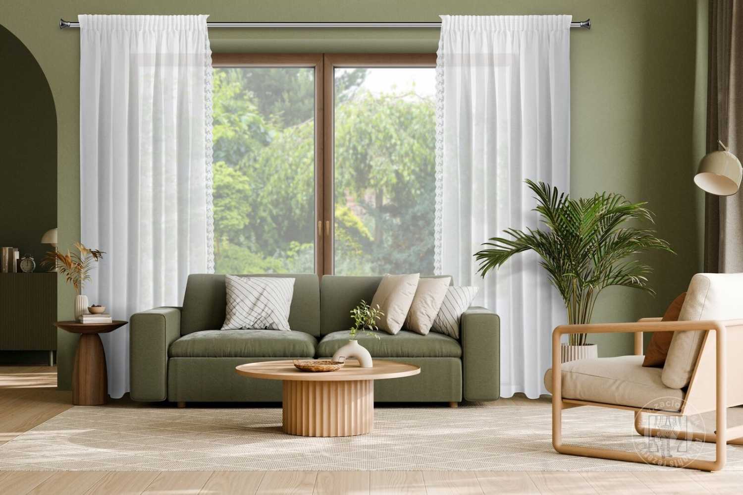 Záclona SUZAN na páske 140x270 cm biela, set