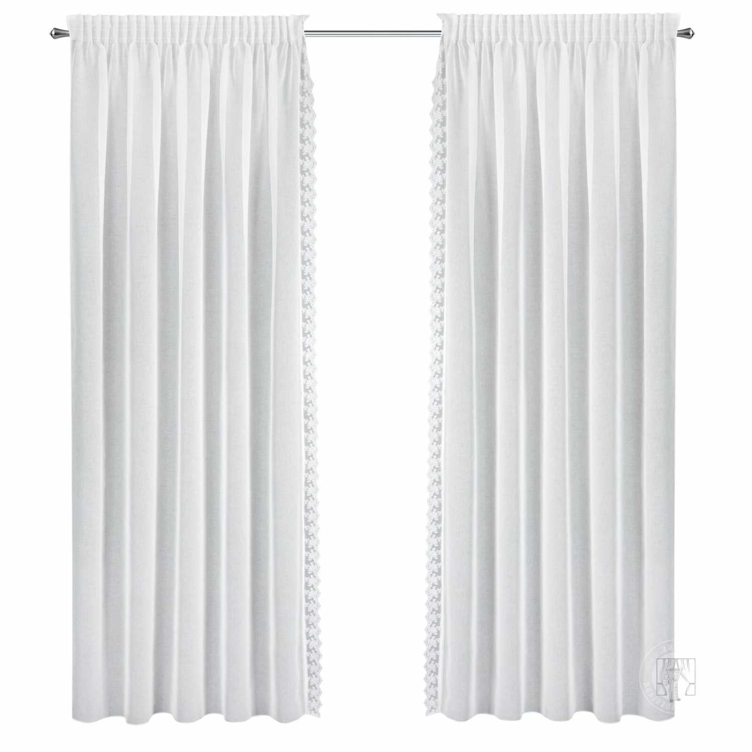Záclona SUZAN na páske 140x270 cm biela, set