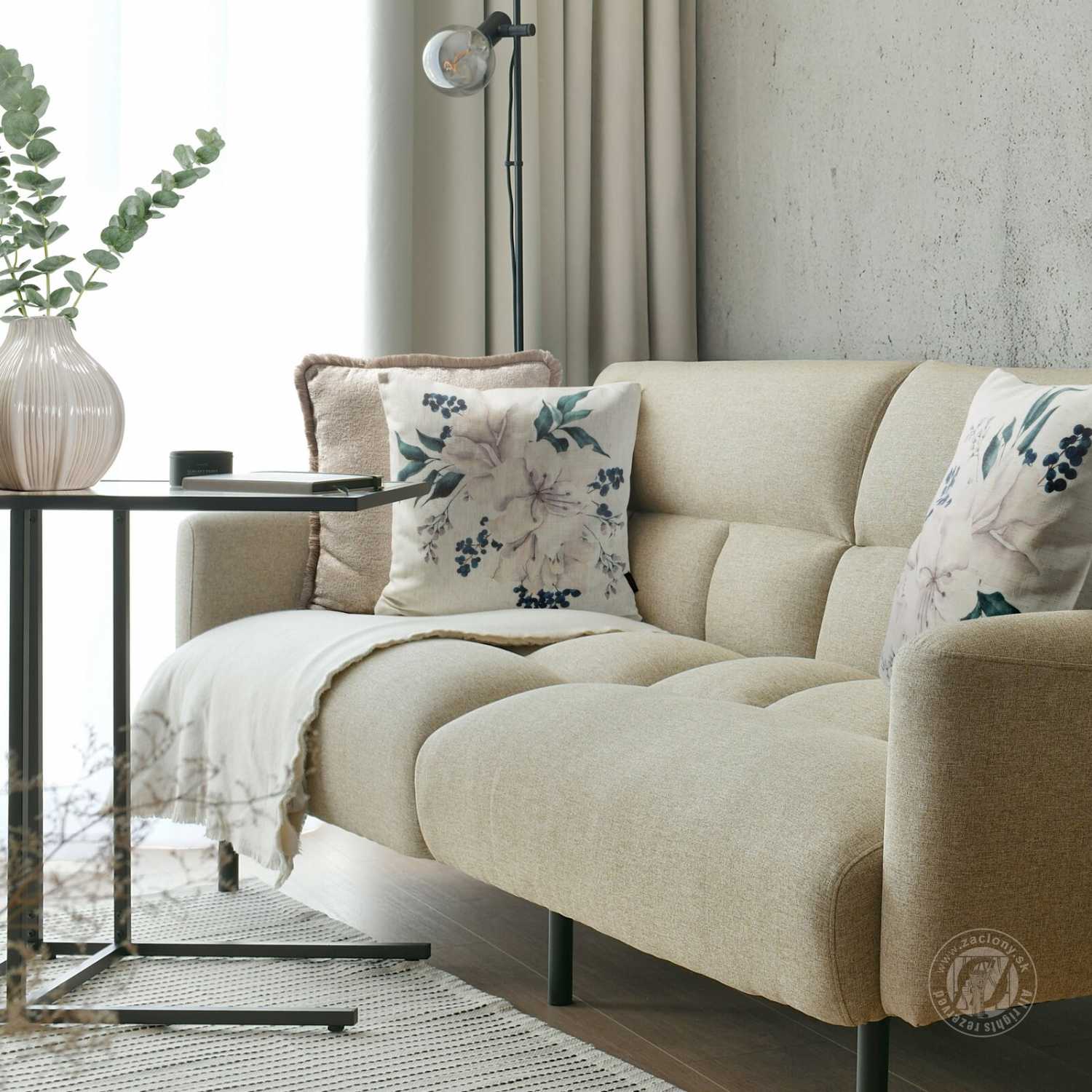 Obliečka na vankúš ADIA 45x45 cm púdrová