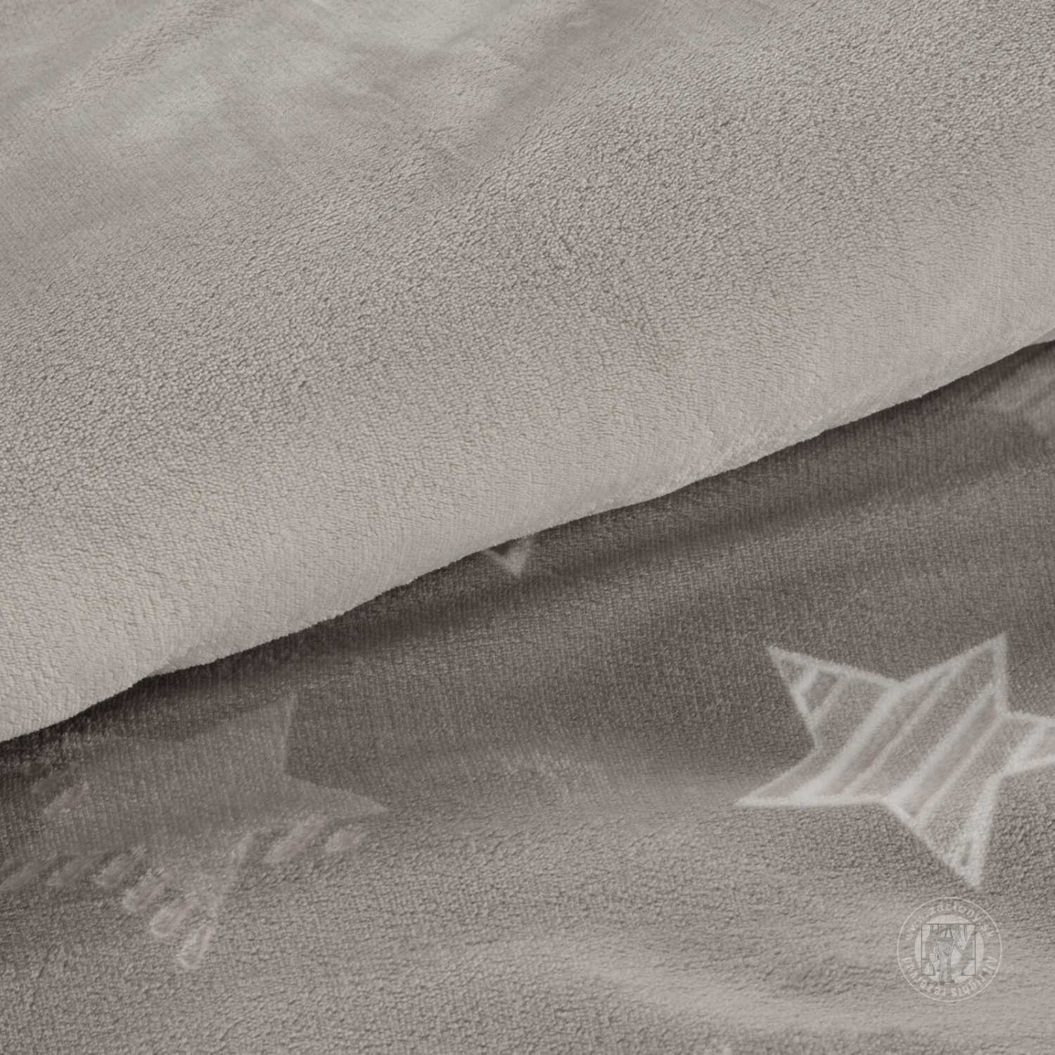 Posteľná bielizeň flísová FLANO s hviezdami 140x200cm + 70x90cm, béžová