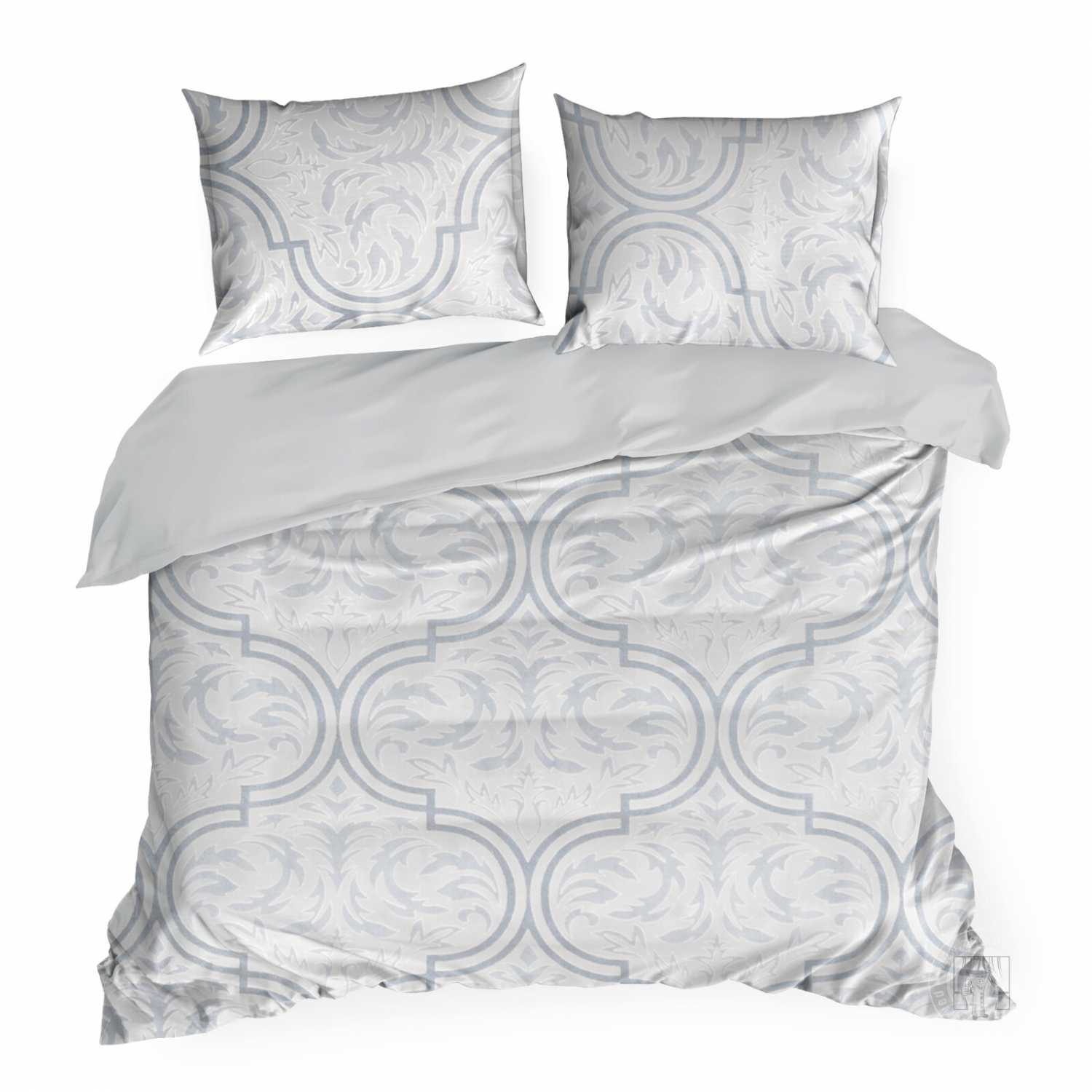 Posteľná bielizeň flísová FLANO 140x200cm + 70x90cm, strieborná/oceľová