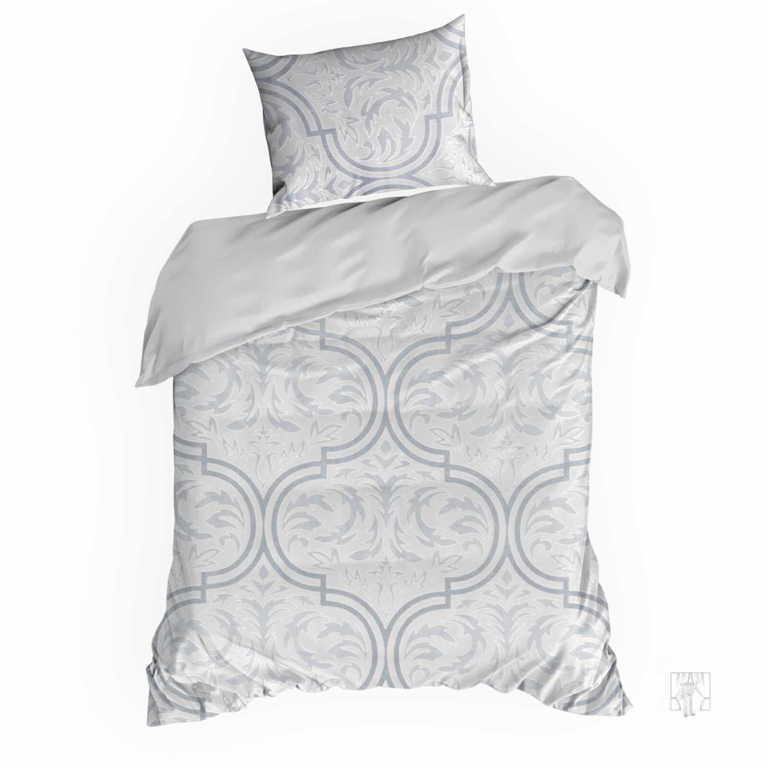 Posteľná bielizeň flísová FLANO 140x200cm + 70x90cm, strieborná/oceľová
