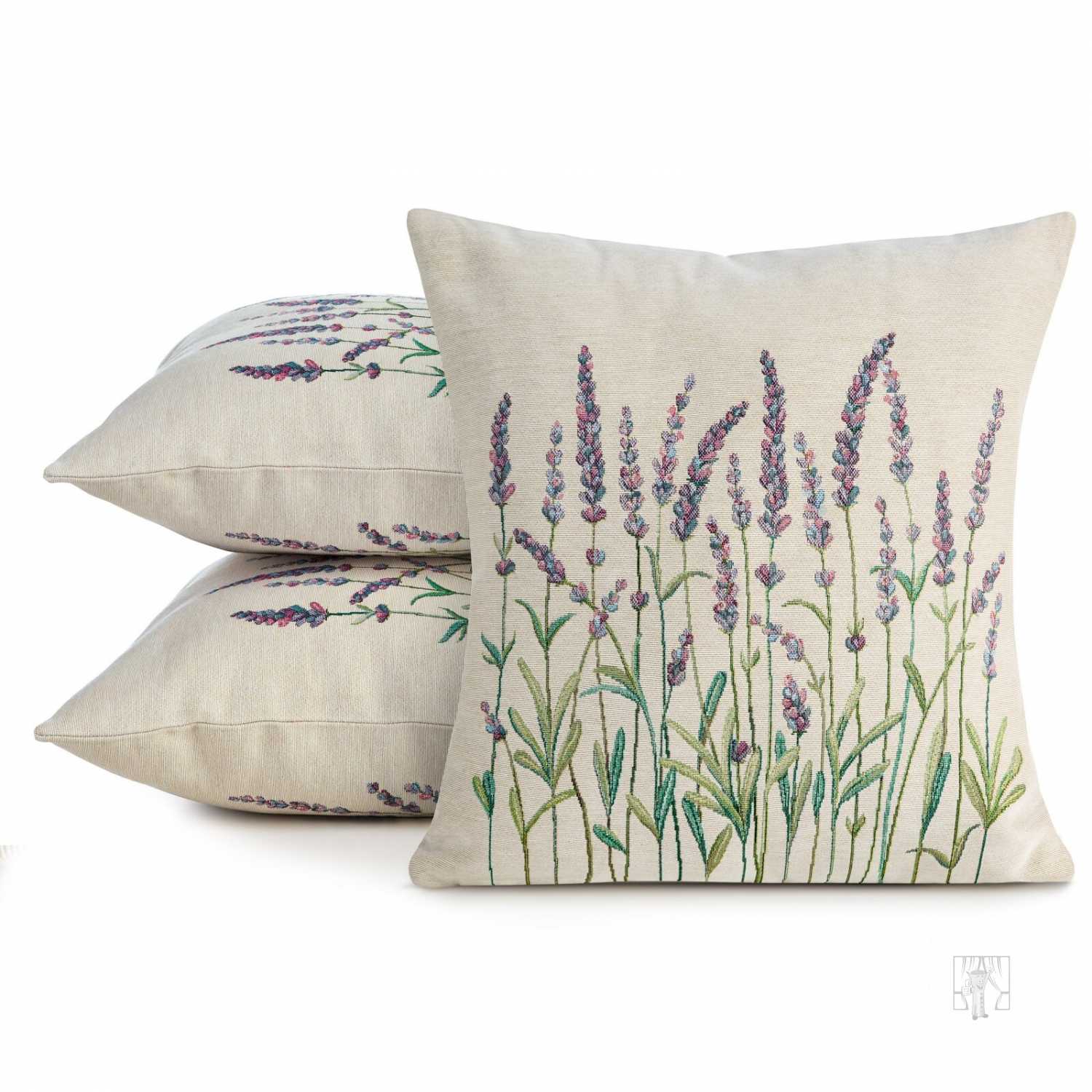 Gobelínová obliečka na vankúš 45x45cm s levanduľou