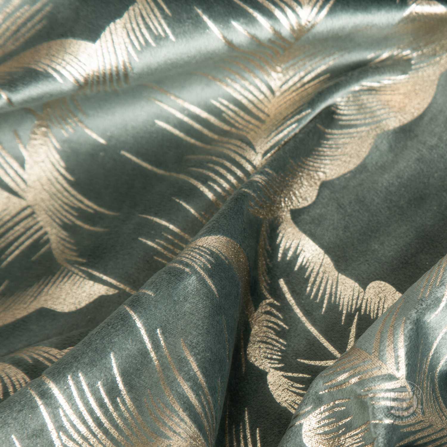 Záves MILENA na krúžkoch 140x250 cm mätový/šampanský