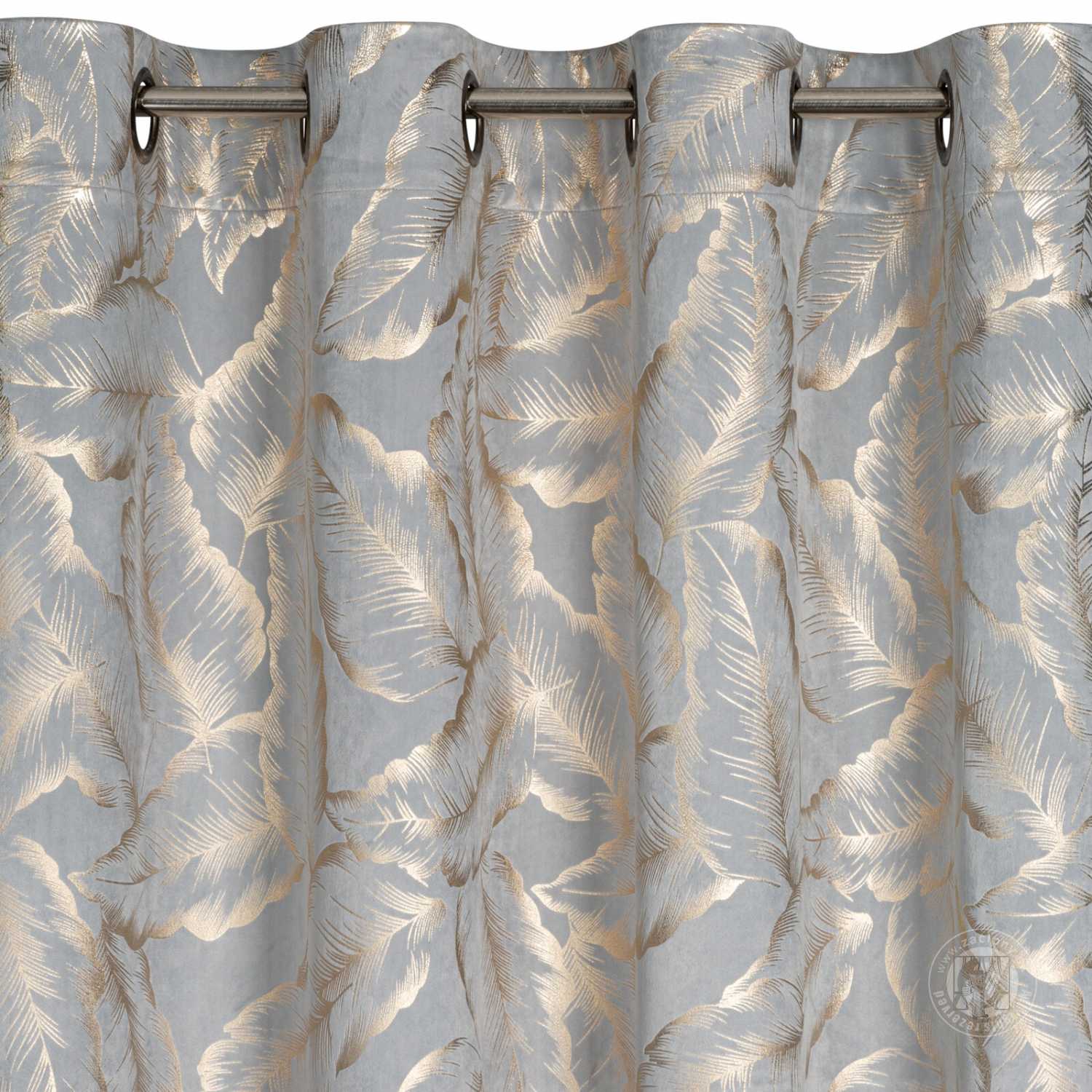 Záves MILENA na krúžkoch 140x250 cm strieborný/šampanský