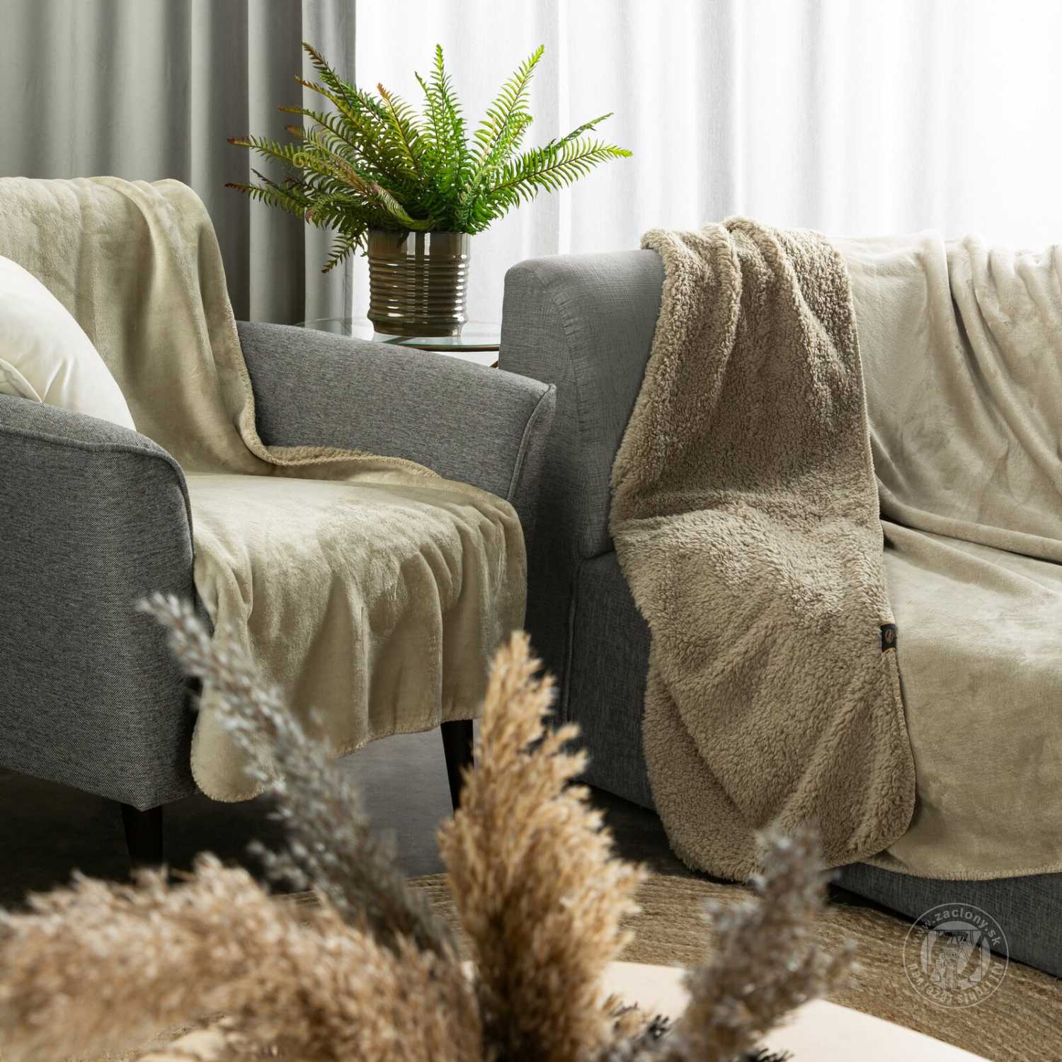 Deka obojstranná TEDY 150x200cm béžová