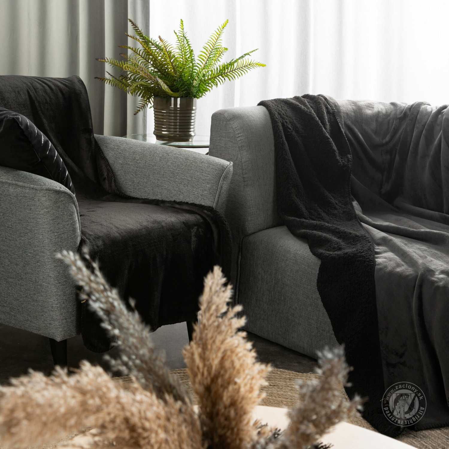 Deka obojstranná TEDY 150x200cm čierna