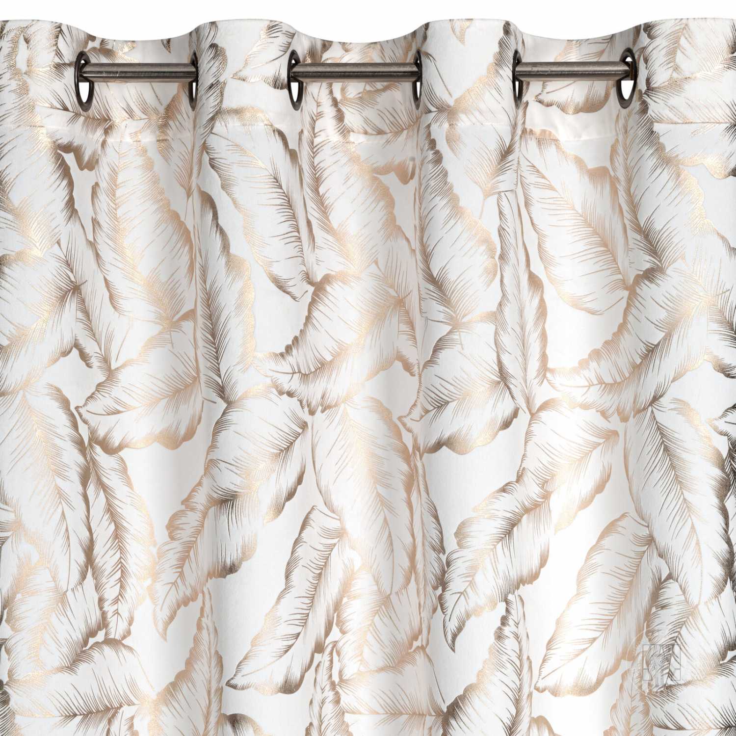 Záves MILENA na krúžkoch 140x250 cm biely/šampanský