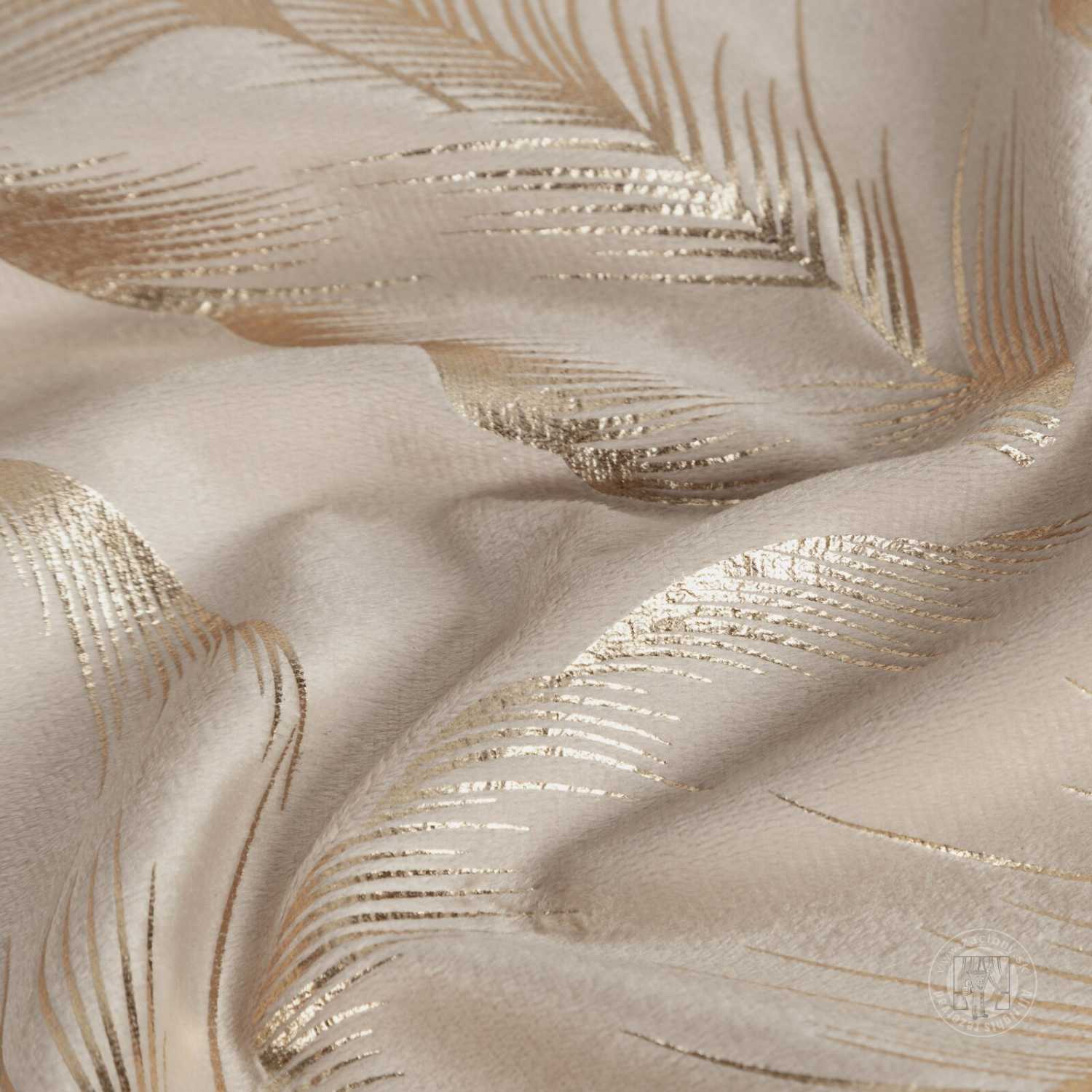 Záves MILENA na krúžkoch 140x250 cm béžový/šampanský