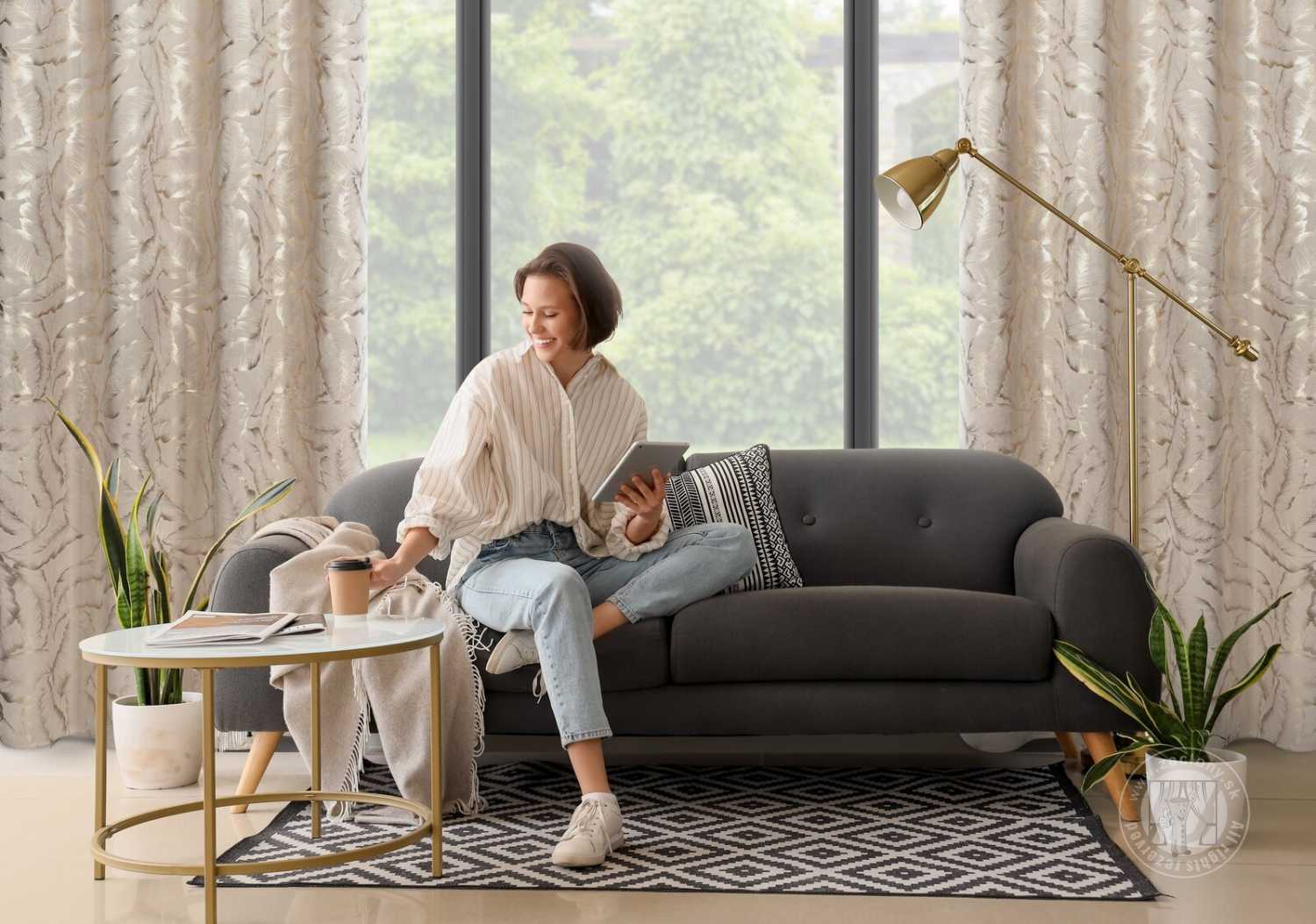 Záves MILENA na krúžkoch 140x250 cm béžový/šampanský