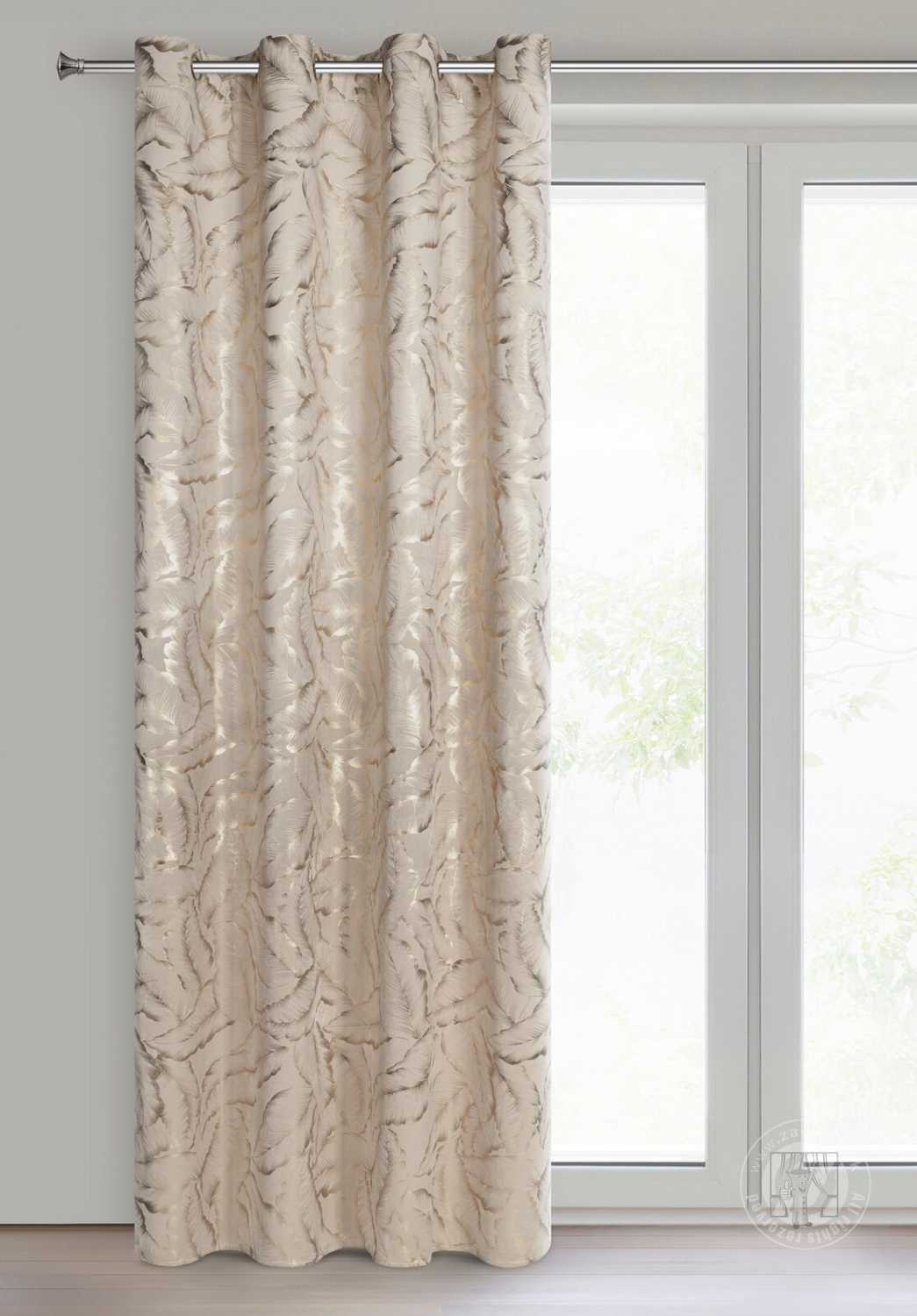 Záves MILENA na krúžkoch 140x250 cm béžový/šampanský