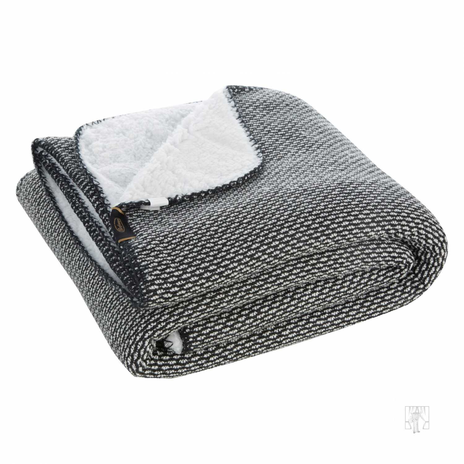 Deka obojstranná PANDA 150x200cm čierna/biela