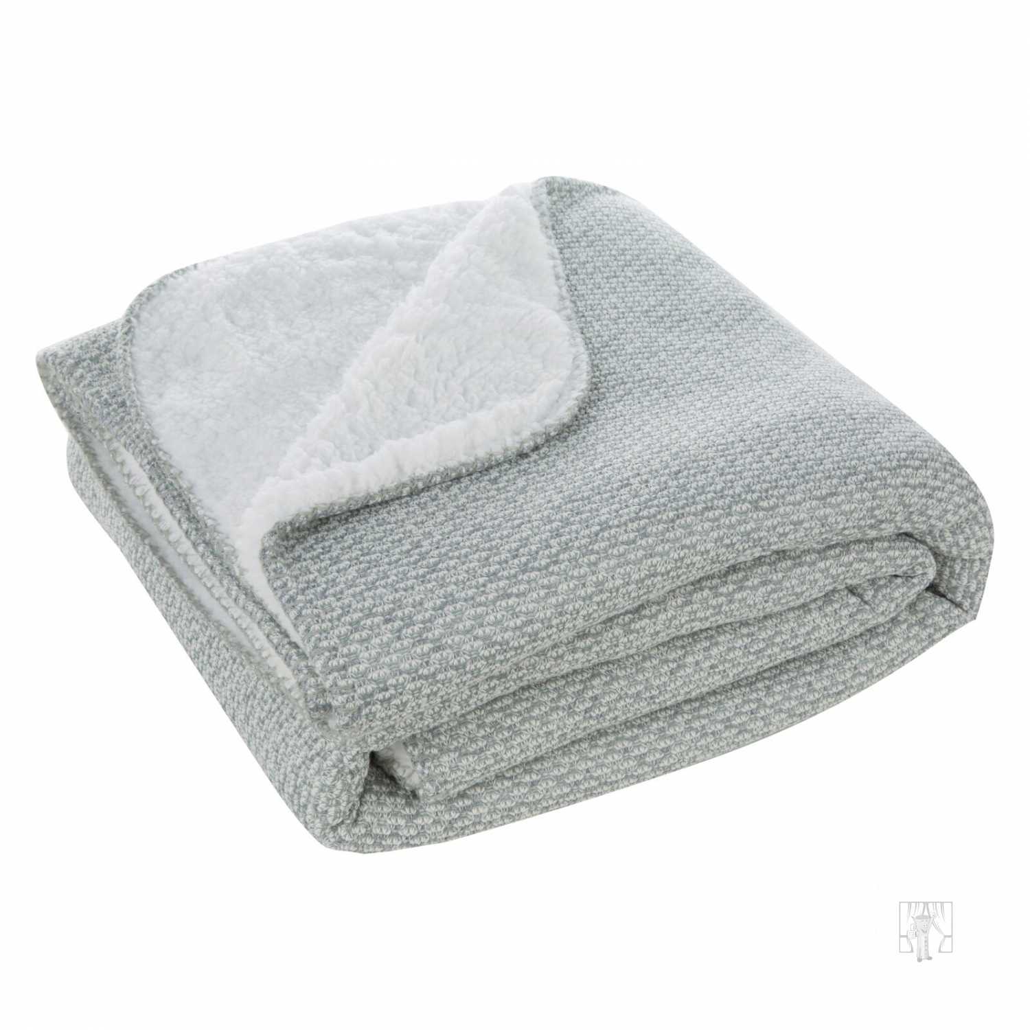 Deka obojstranná PANDA 150x200cm strieborná/biela