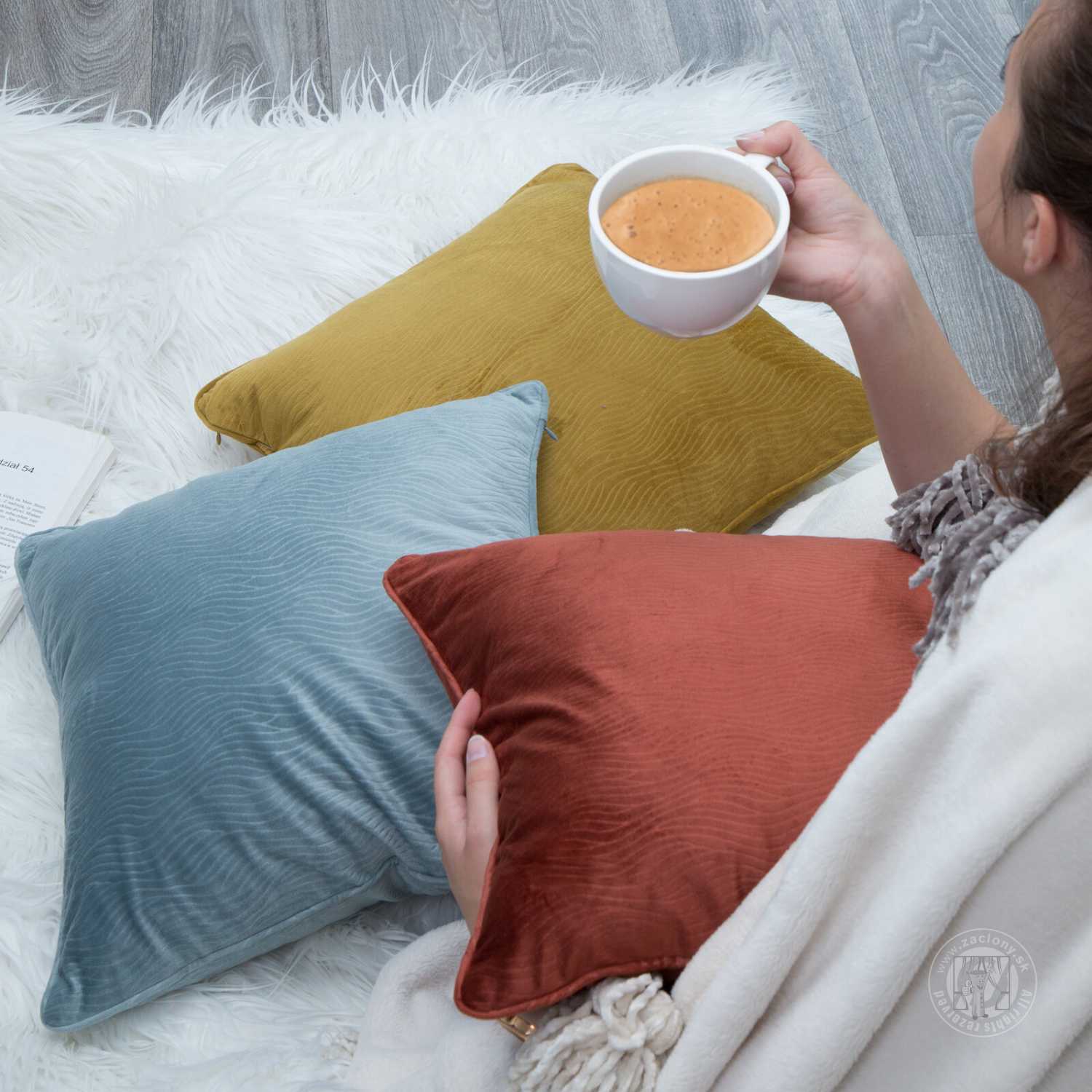 Obliečka na vankúš LILI 40x40cm svetlomodrá