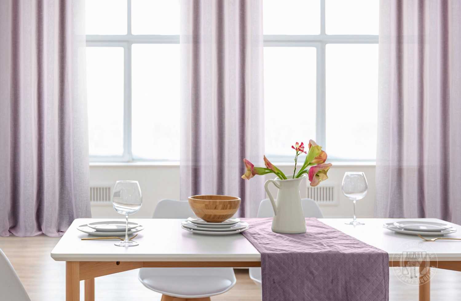 Záves PAOLA  na krúžkoch 140x250cm ružový