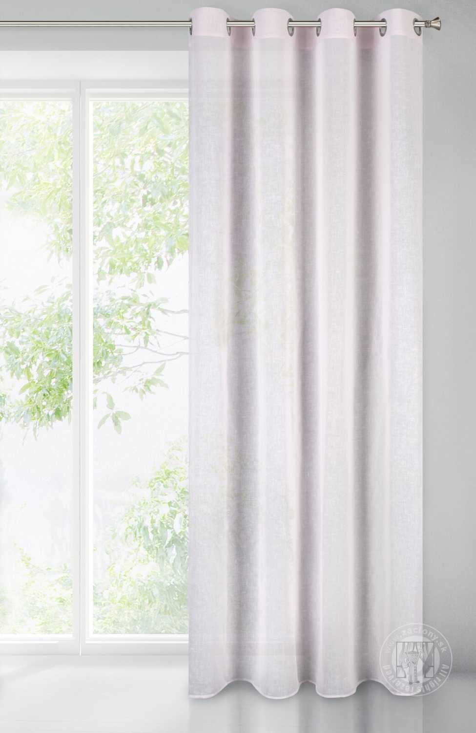 Záves PAOLA  na krúžkoch 140x250cm ružový