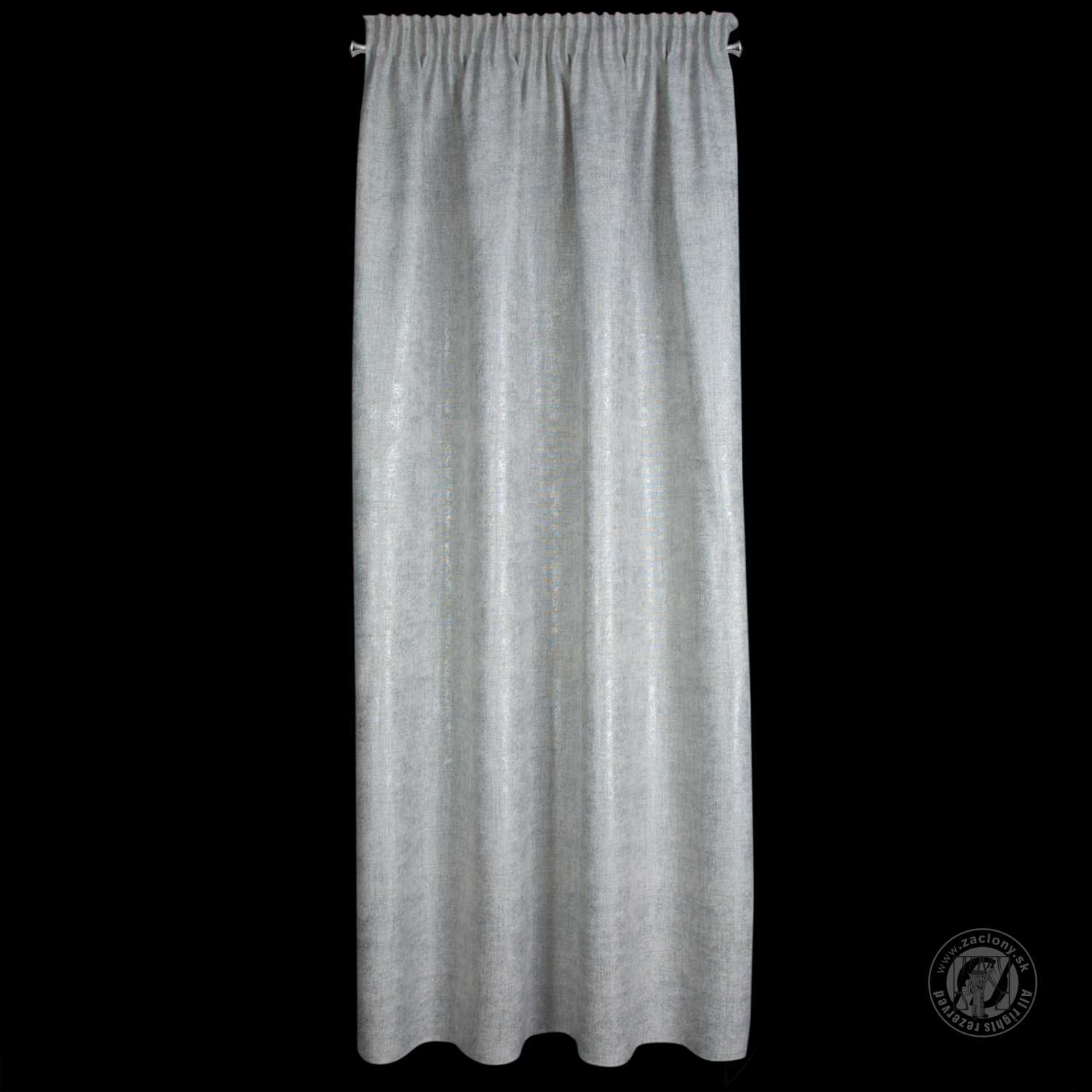 Záves BLANKA na páske 140x250cm strieborný