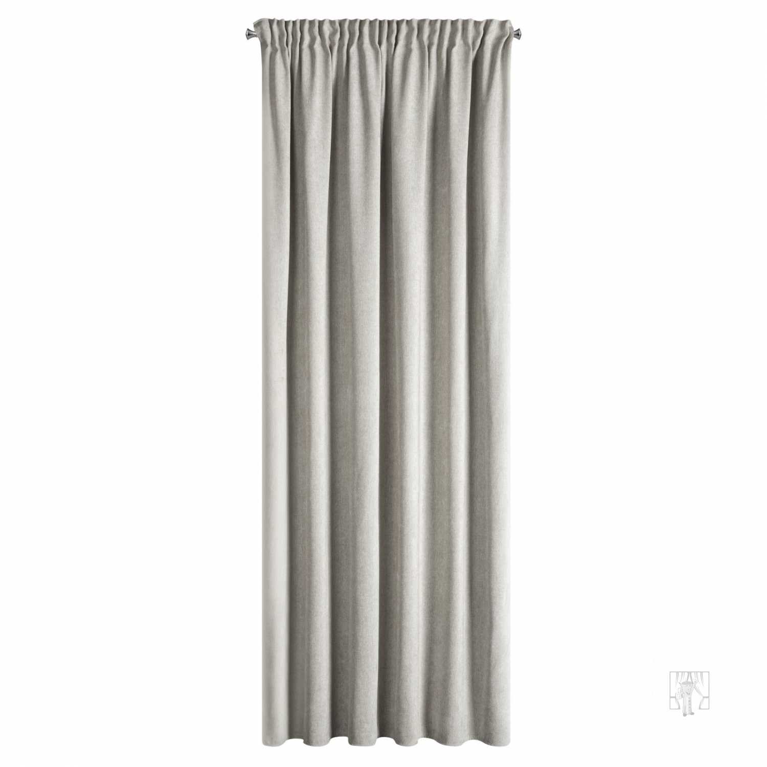 Záves MEGI na páske 140x270cm sivý