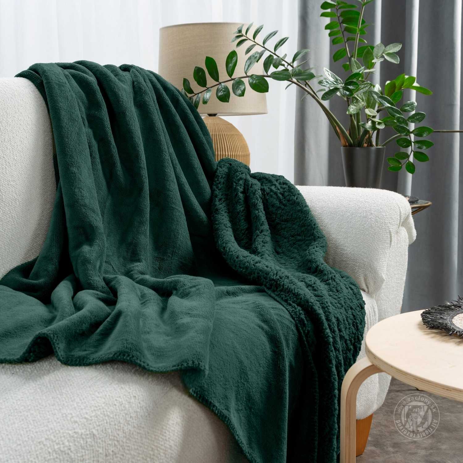Deka obojstranná TEDY 150x200cm tmavozelená