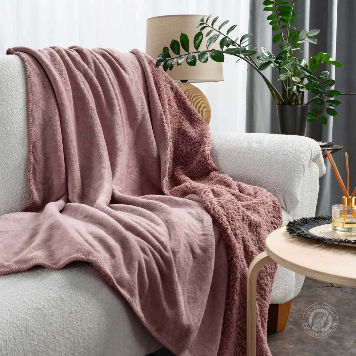 Deka obojstranná TEDY 200x220cm ružová