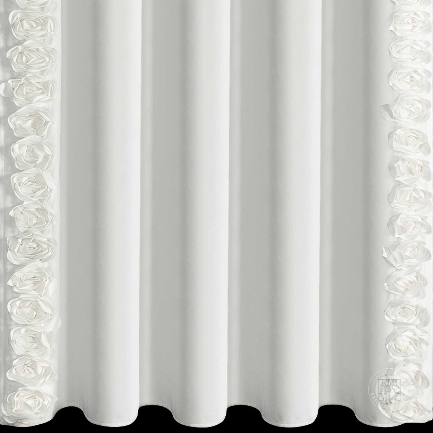 Záves ROSES na páske 140x270cm biely