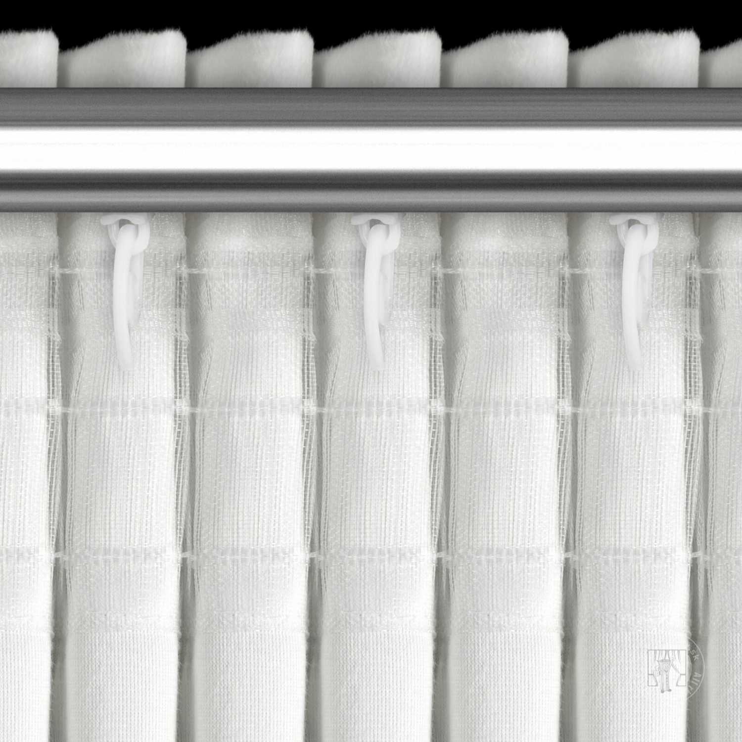 Záves ROSES na páske 140x270cm biely