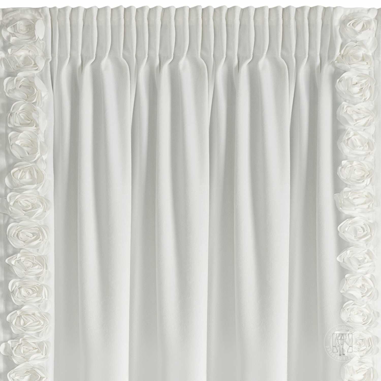 Záves ROSES na páske 140x270cm biely