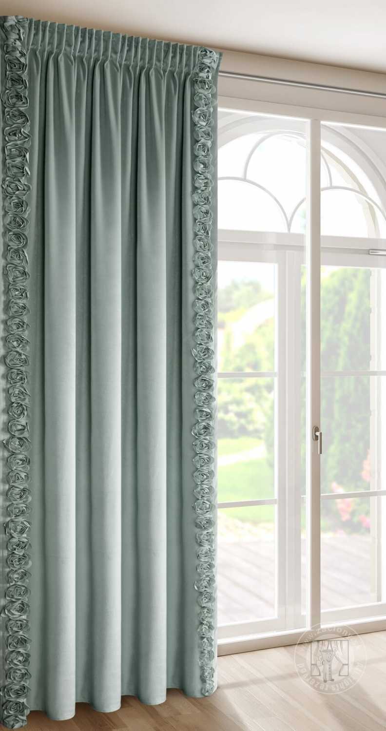 Záves ROSES na páske 140x270cm mätový