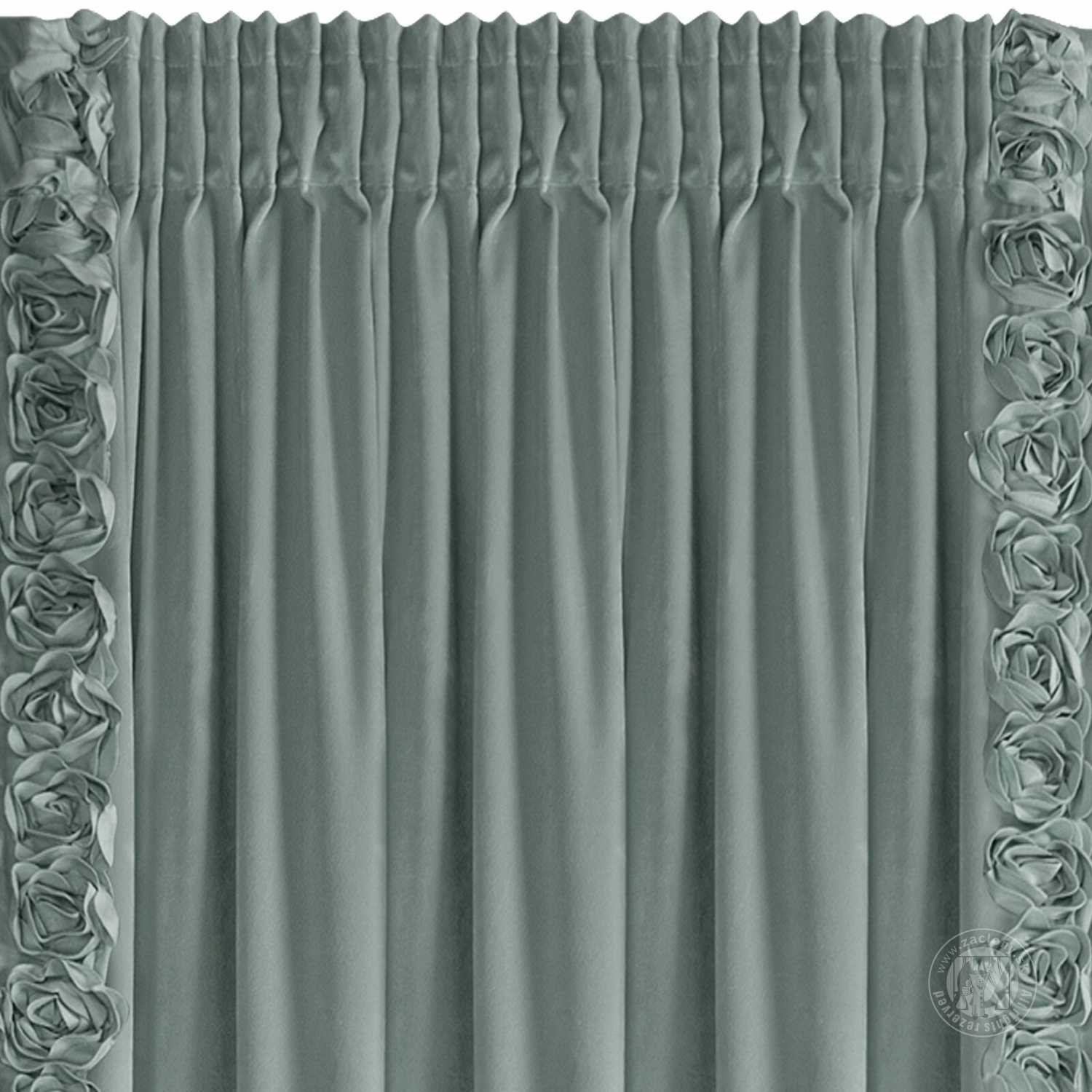 Záves ROSES na páske 140x270cm mätový