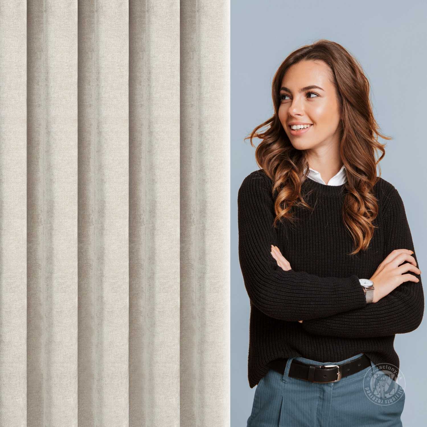 Záves NESKA na páske 140x270cm svetlobéžový