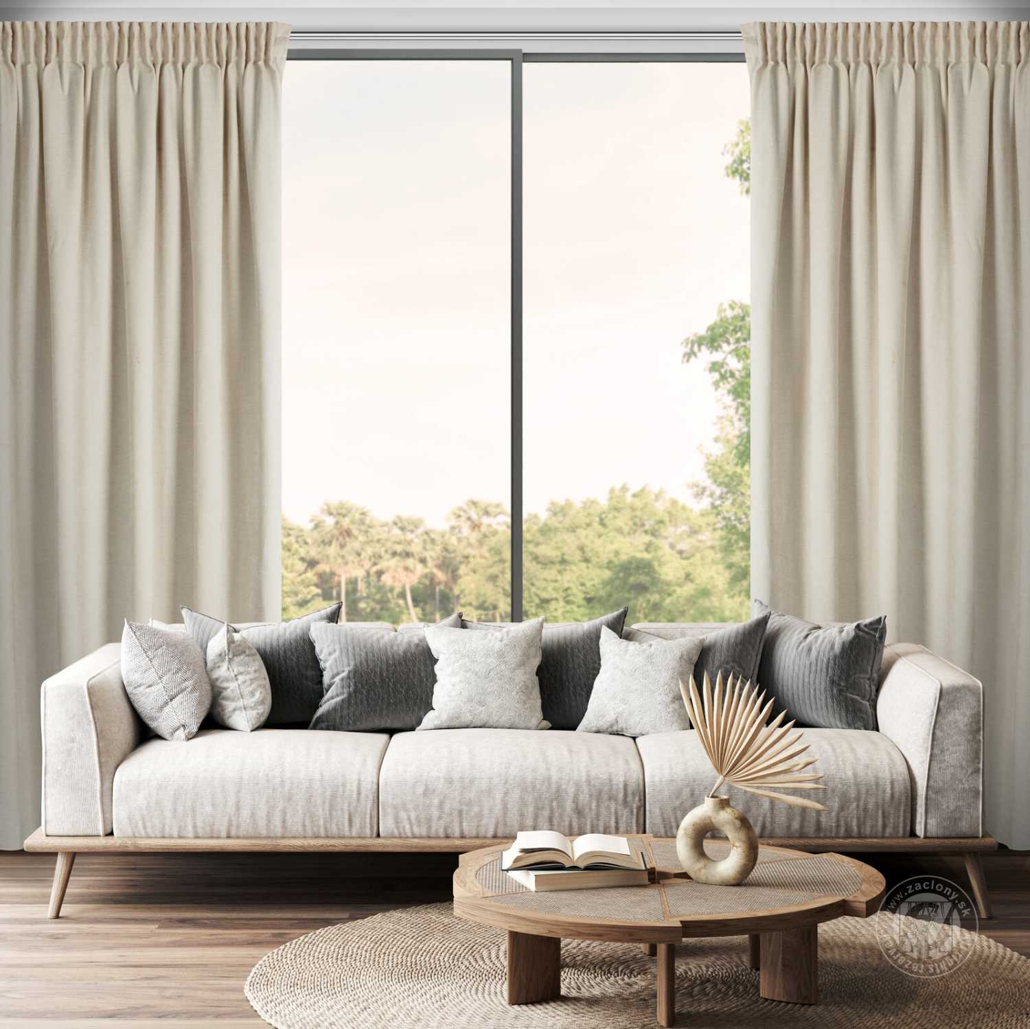 Záves VANI na páske 140x270cm svetlobéžový