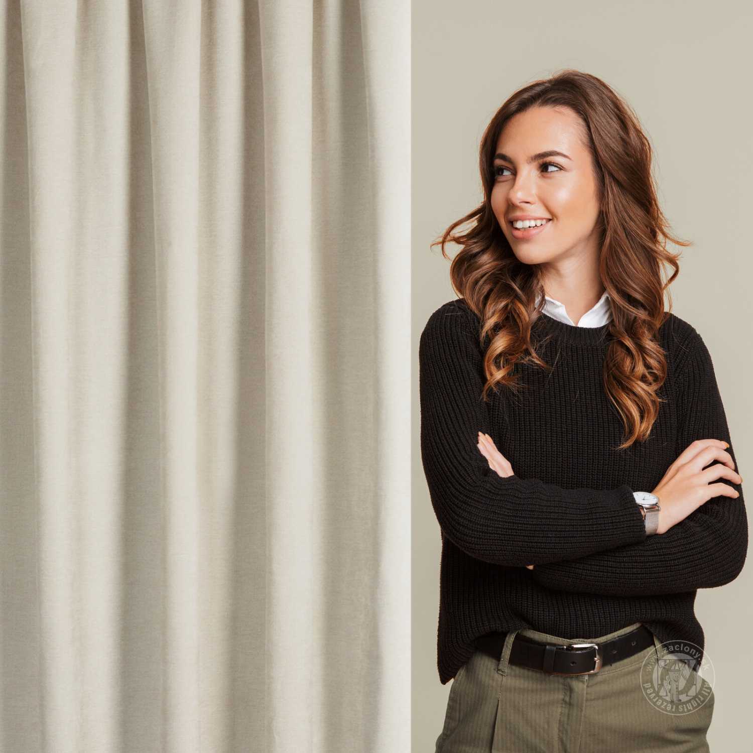 Záves VANI na páske 140x270cm svetlobéžový