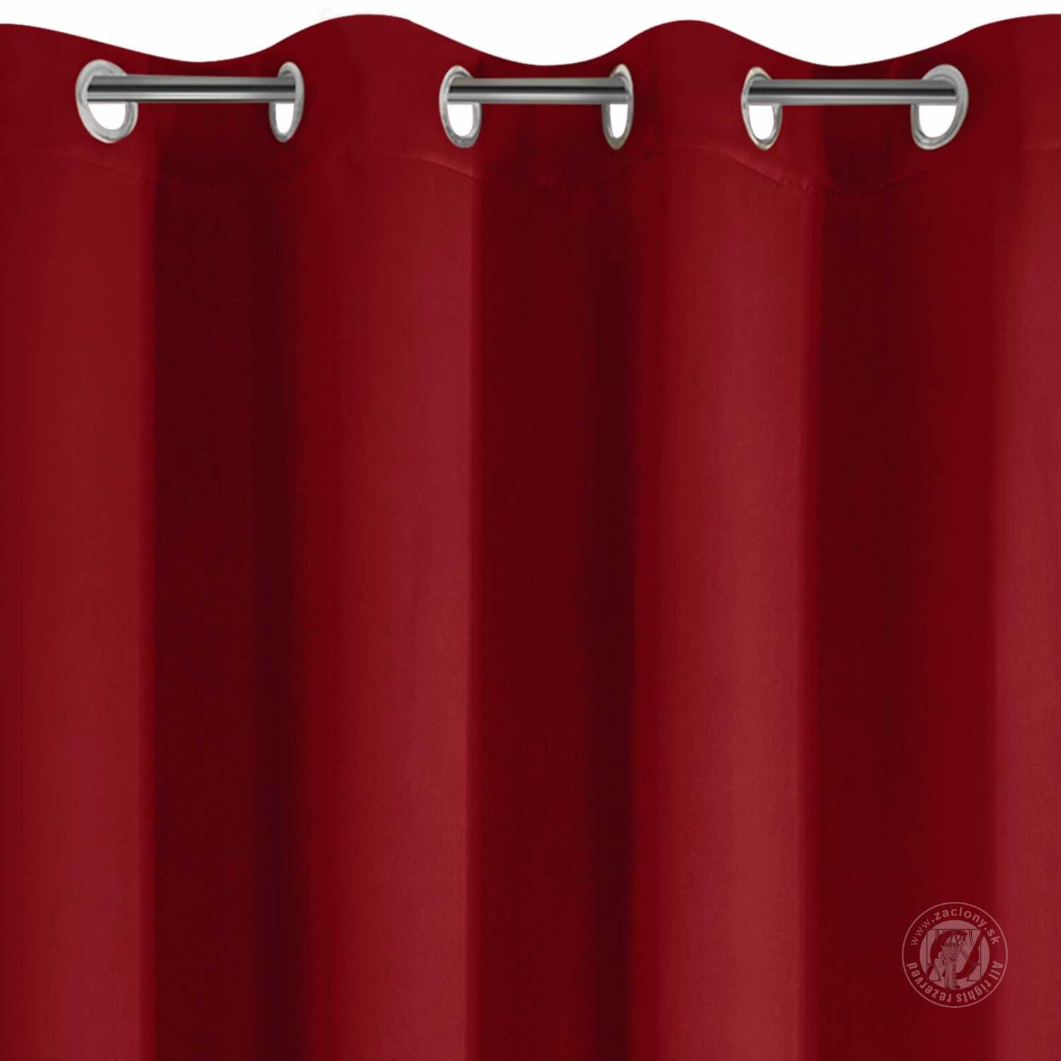 Záves BLACKOUT na krúžkoch 135x250cm červený