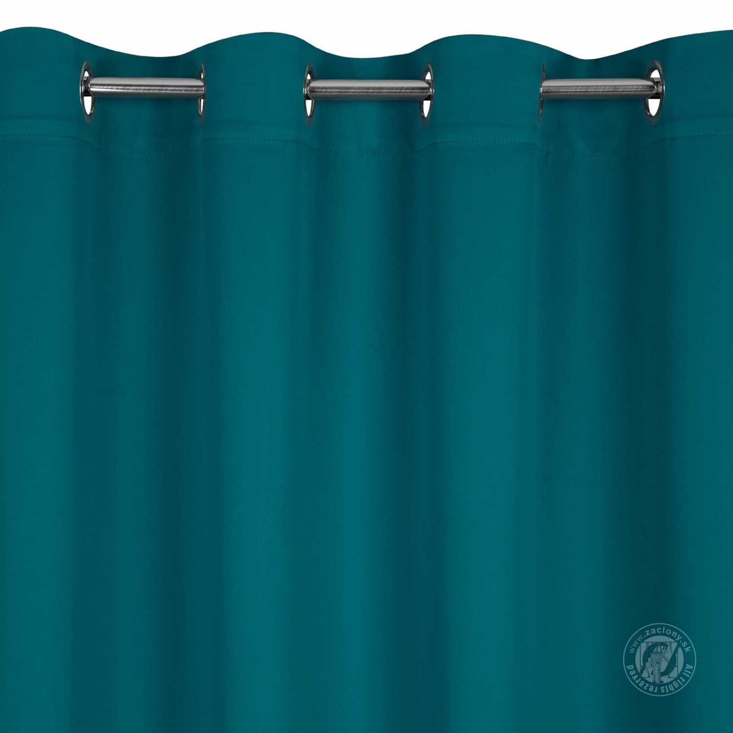 Záves BLACKOUT na krúžkoch 135x250cm tmavotyrkysový