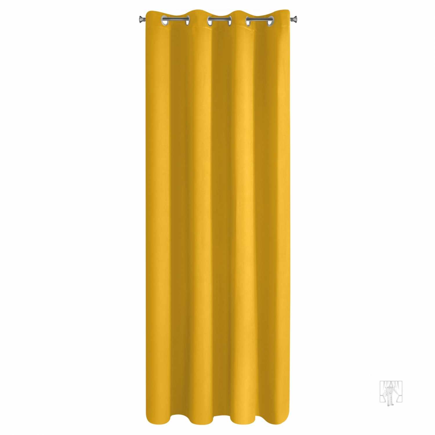 Záves BLACKOUT na krúžkoch 135x250cm horčicový