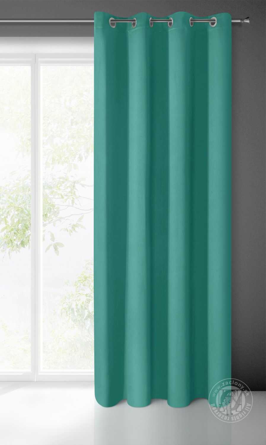 Záves BLACKOUT na krúžkoch 135x250cm tyrkysový