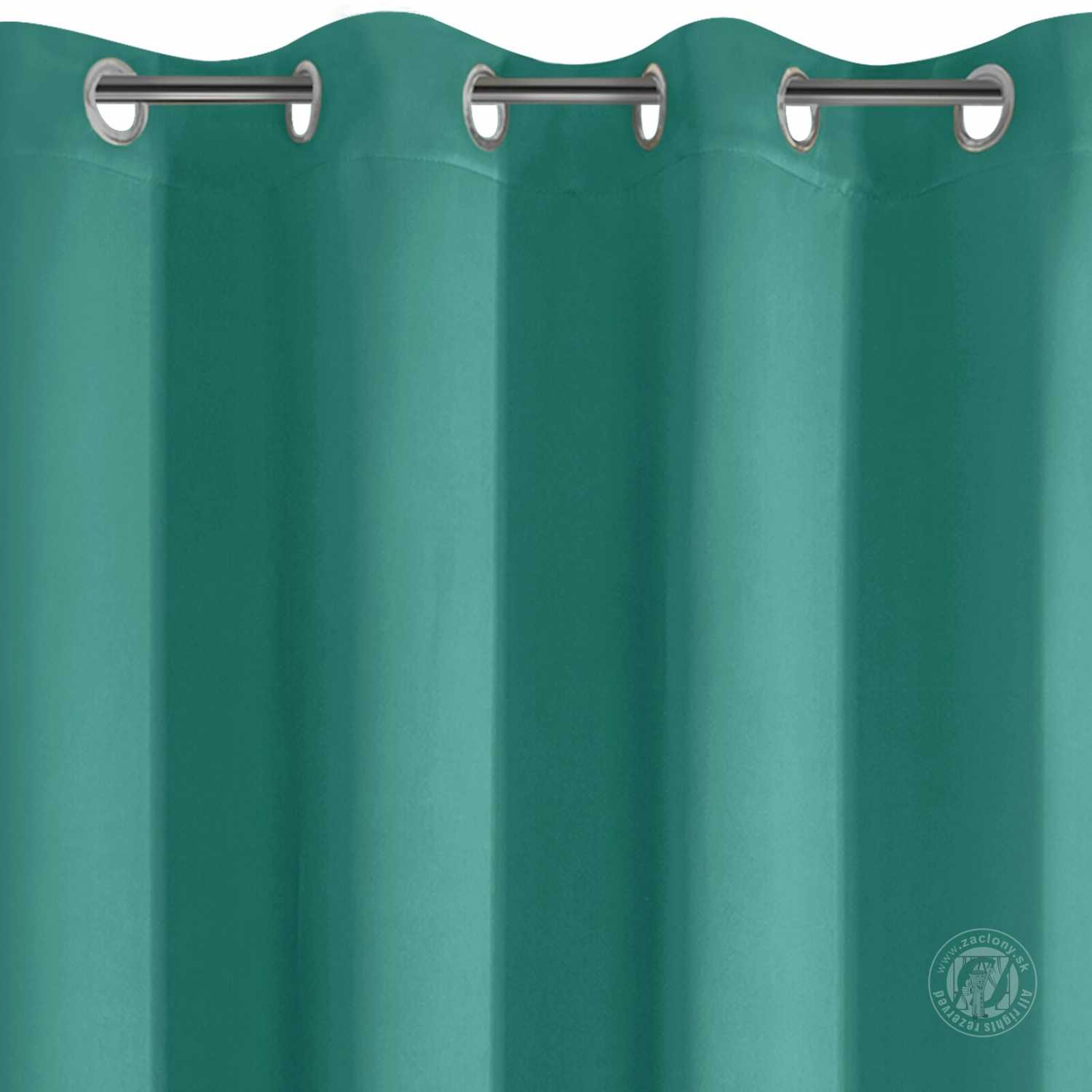 Záves BLACKOUT na krúžkoch 135x250cm tyrkysový