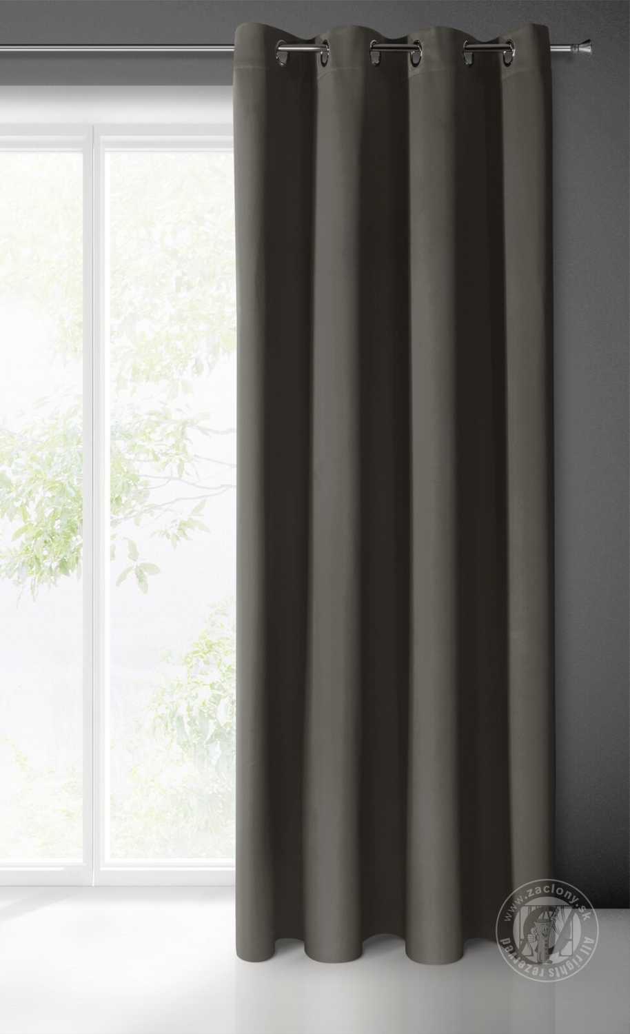Záves BLACKOUT na krúžkoch 135x250cm grafitový