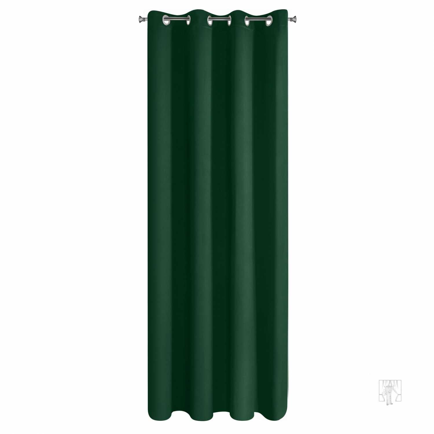 Záves BLACKOUT na krúžkoch 135x250cm tmavozelený