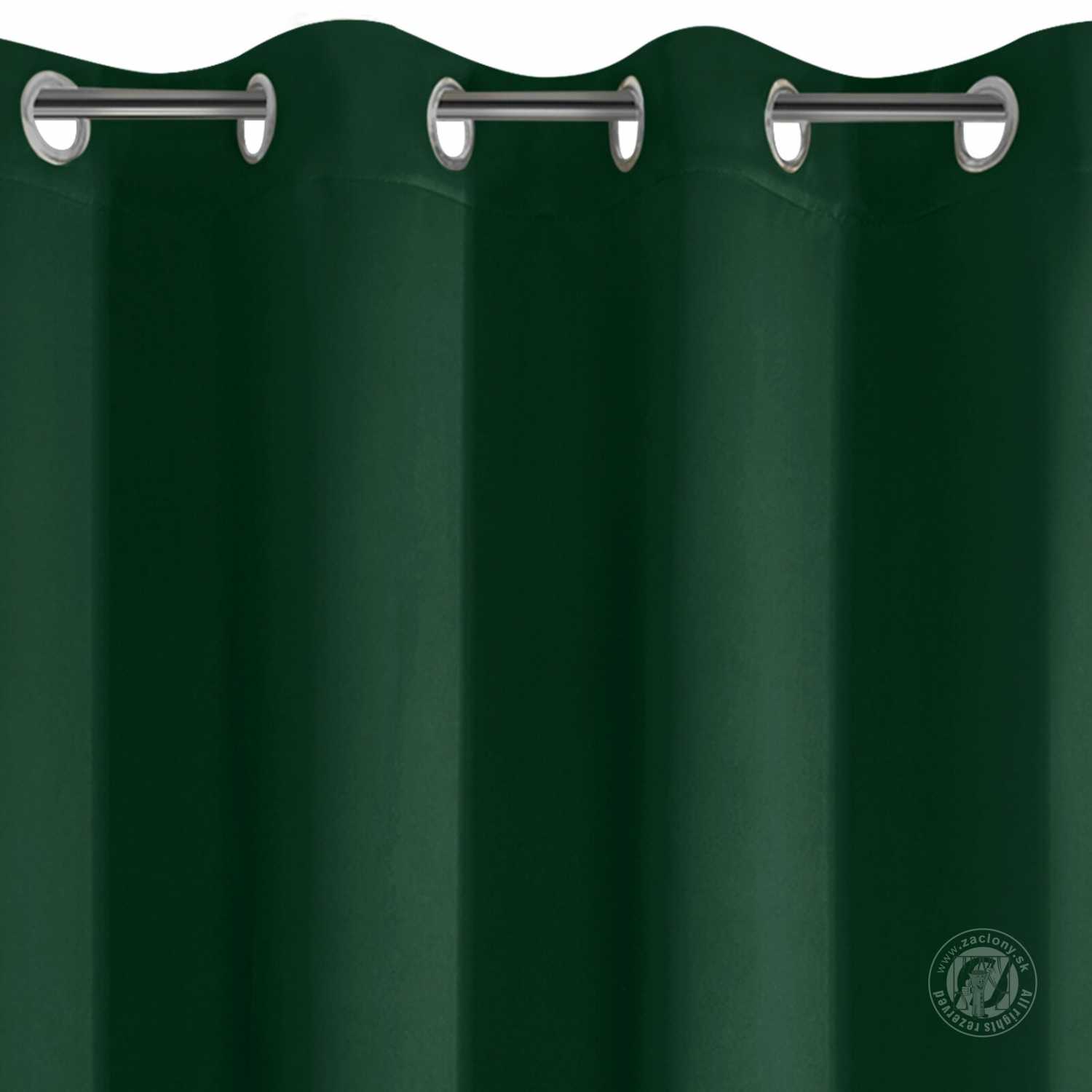 Záves BLACKOUT na krúžkoch 135x250cm tmavozelený