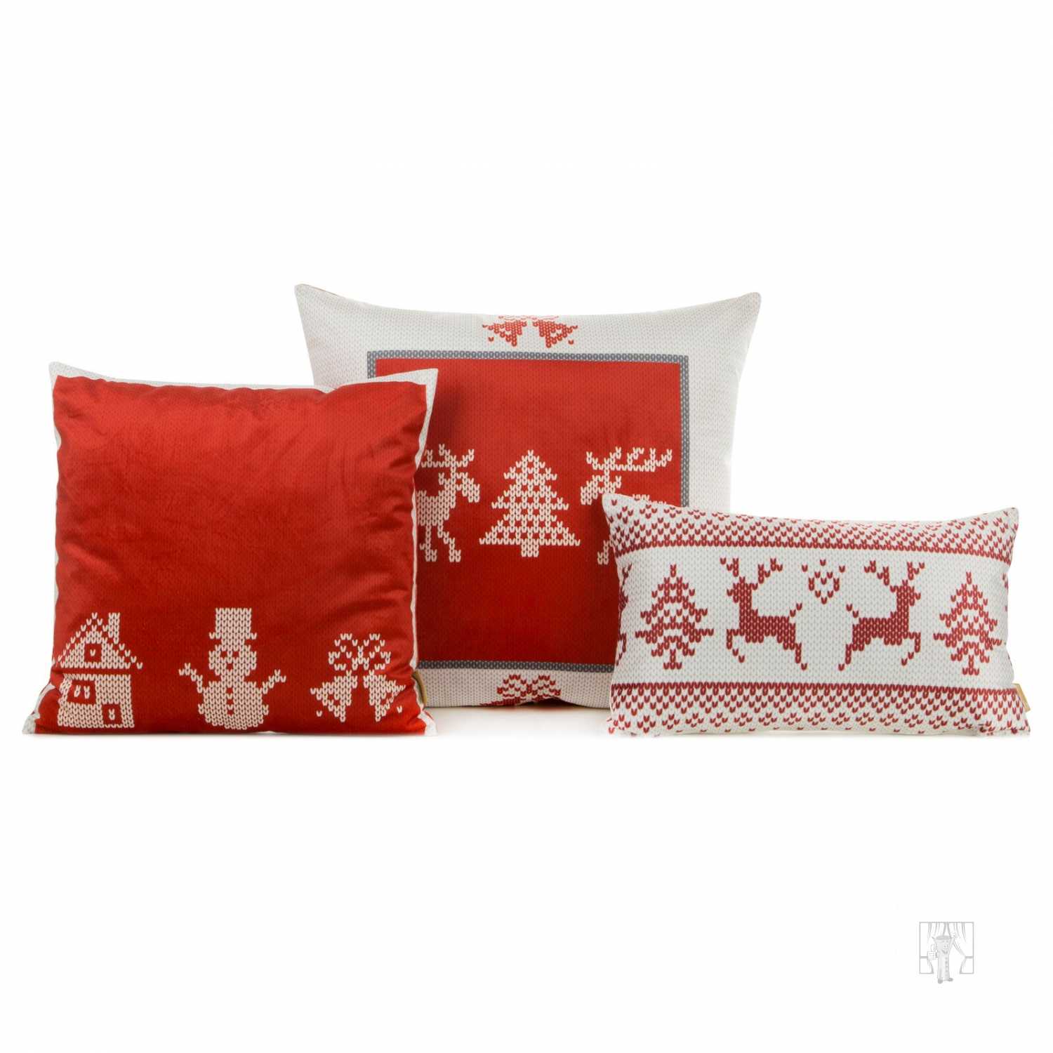 Vianočná obliečka na vankúš NOEL 60x60cm biela/červená