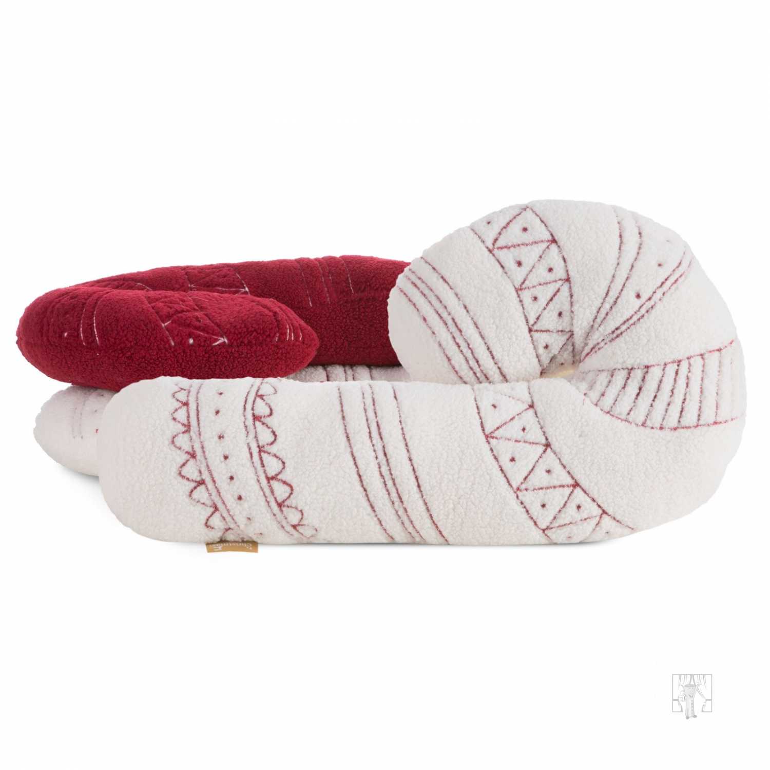 Vianočný vankúš 27x46cm biely/červený