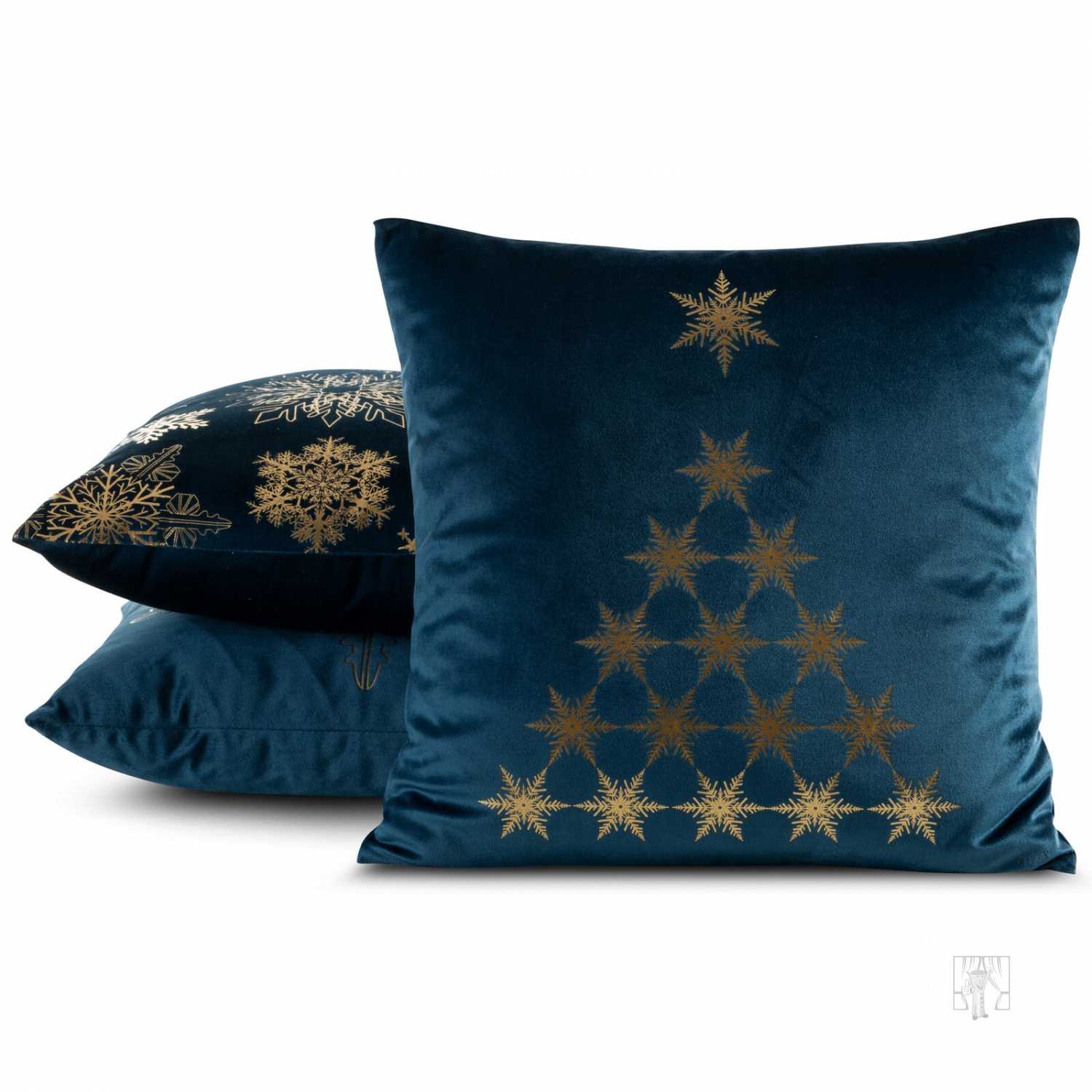 Vianočná obliečka na vankúš JOY 45x45cm zelená/zlatá