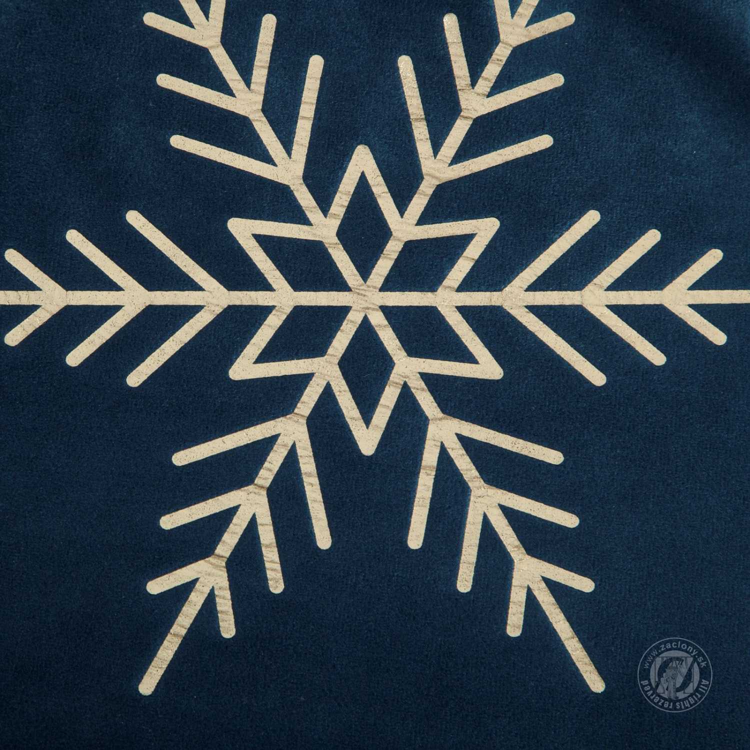 Vianočný obrus VLOČKY 40x140cm granátový/zlatý