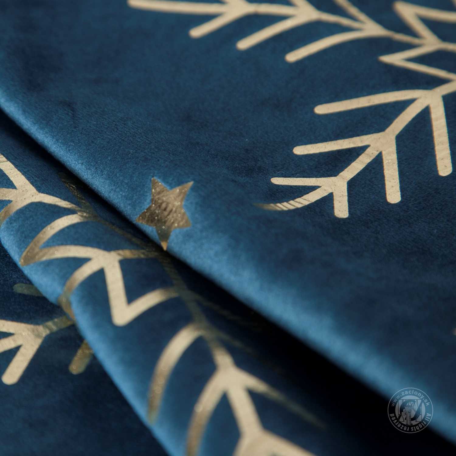 Vianočný obrus VLOČKY 40x140cm granátový/zlatý