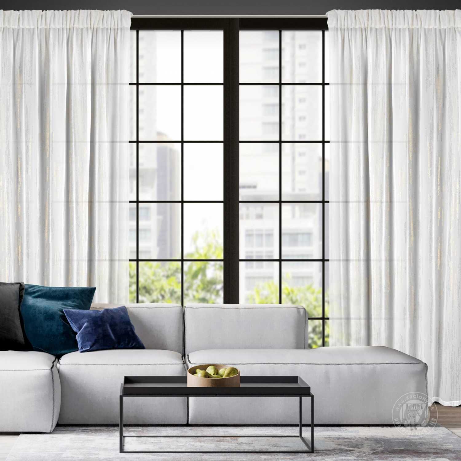 Vianočná záclona ASTRA na páske 140x270cm biela