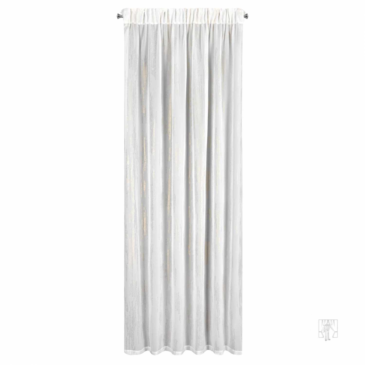 Vianočná záclona ASTRA na páske 140x270cm biela